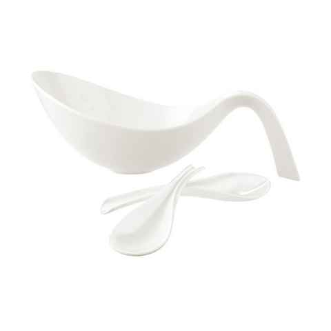 Villeroy & Boch Servier-Set Flow Salat-Set 3-teilig, Porzellan, (Set, 2-tlg)