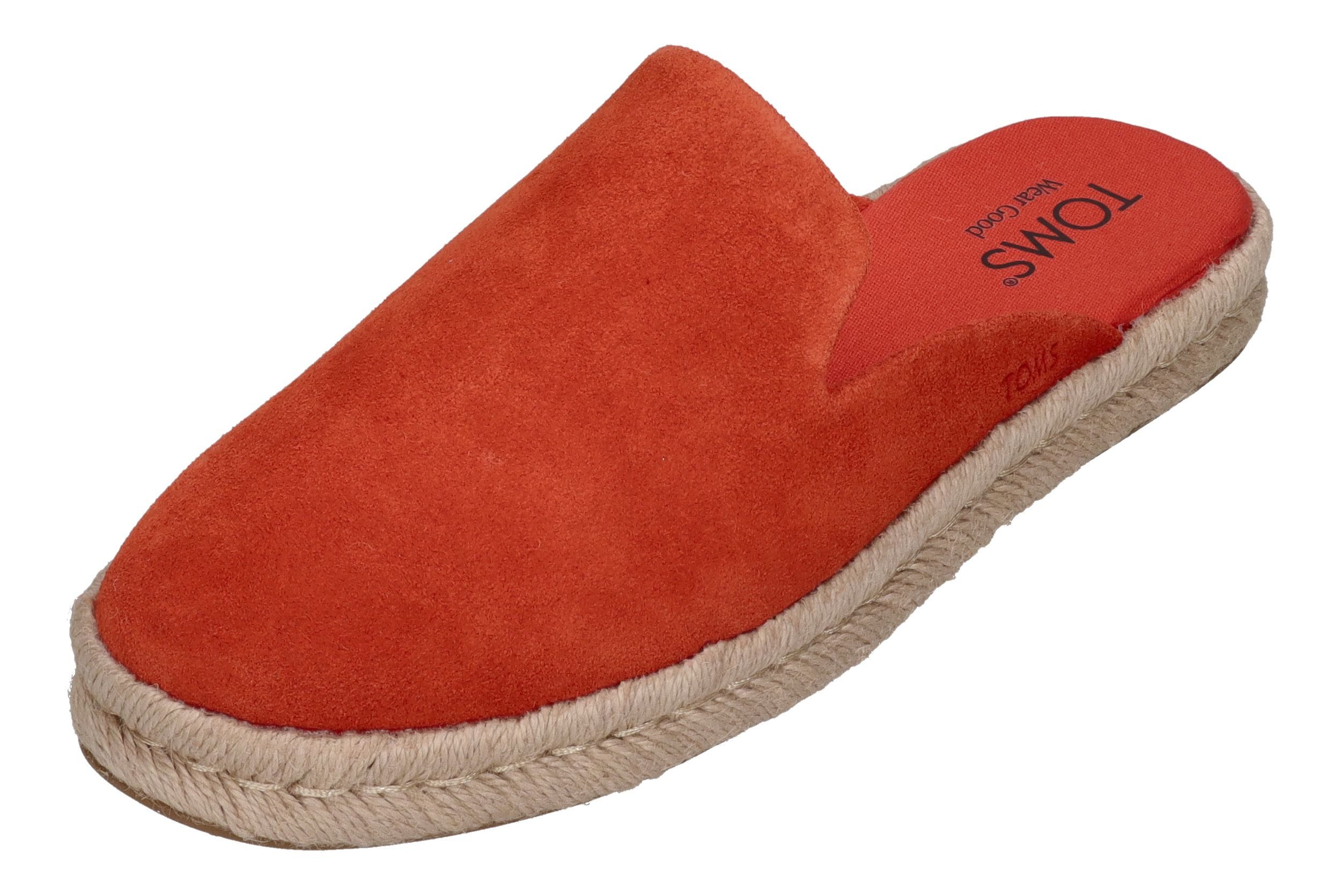 TOMS SANTIAGO MULE Espadrille Flame Suede