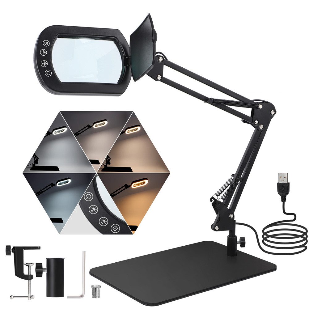 QUBEBU LED Schreibtischlampe Dimmbar Klemmlampe 10x günstig online kaufen
