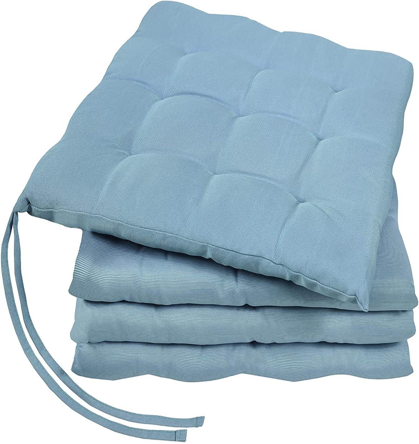 GREEN MARK Textilien Sitzkissen 4er-Set Stuhlkissen 40x40cm, Indoor und Out günstig online kaufen