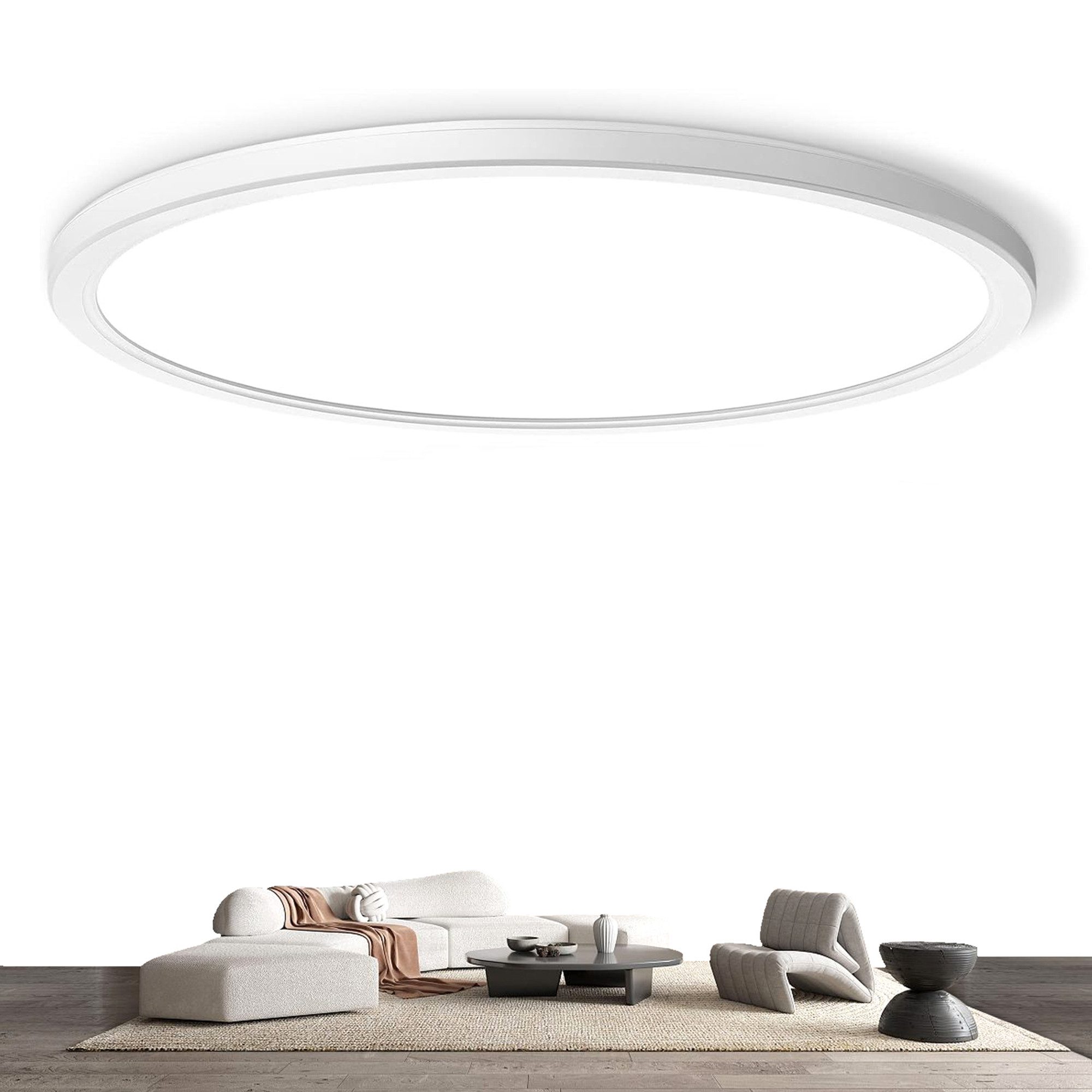 ibettertec Deckenleuchten Flach Rund Weiß Deckenlampe Ø28cm wasserdicht Bad günstig online kaufen