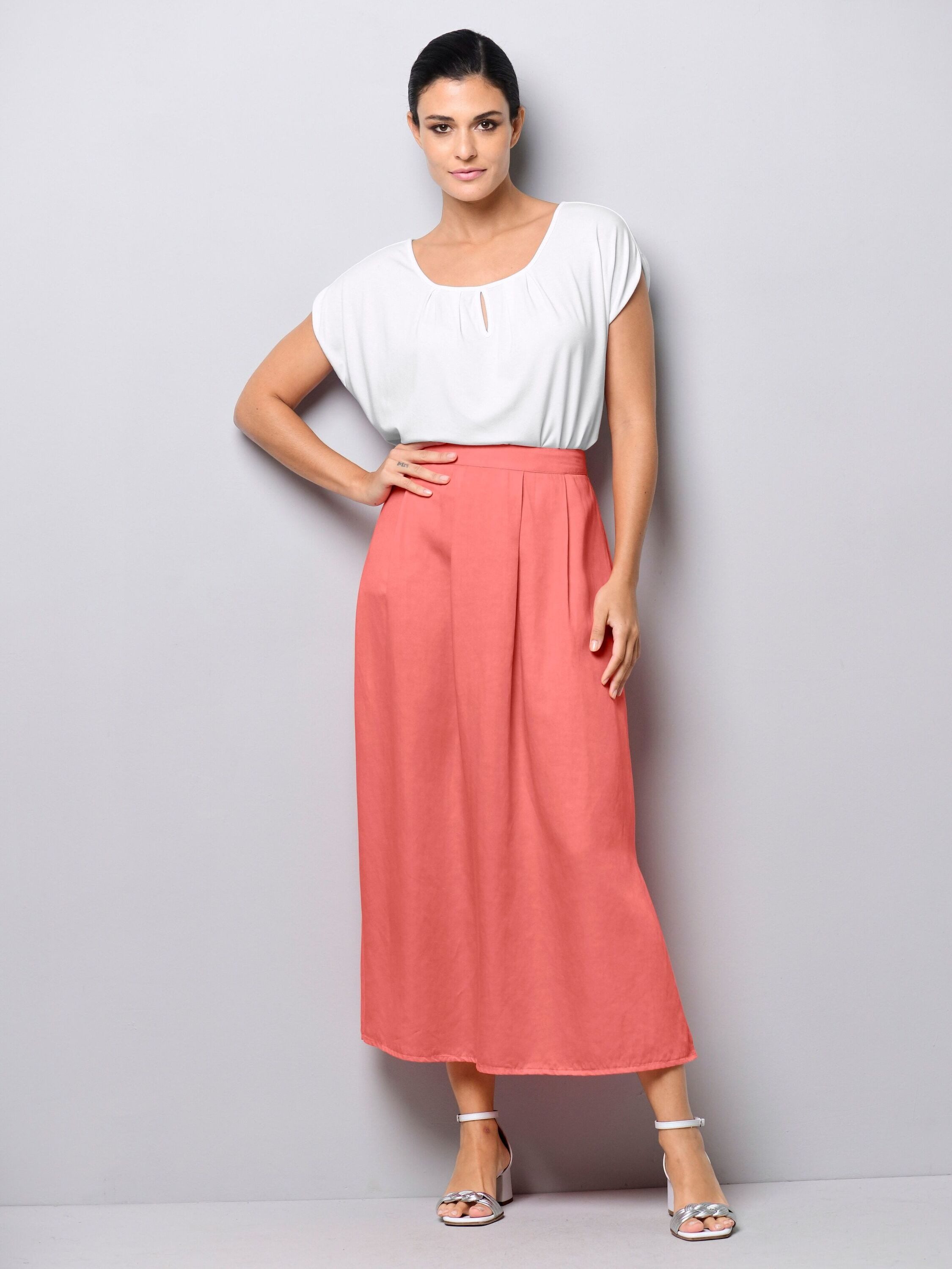 Alba Moda Maxirock Rock mit Schlitz