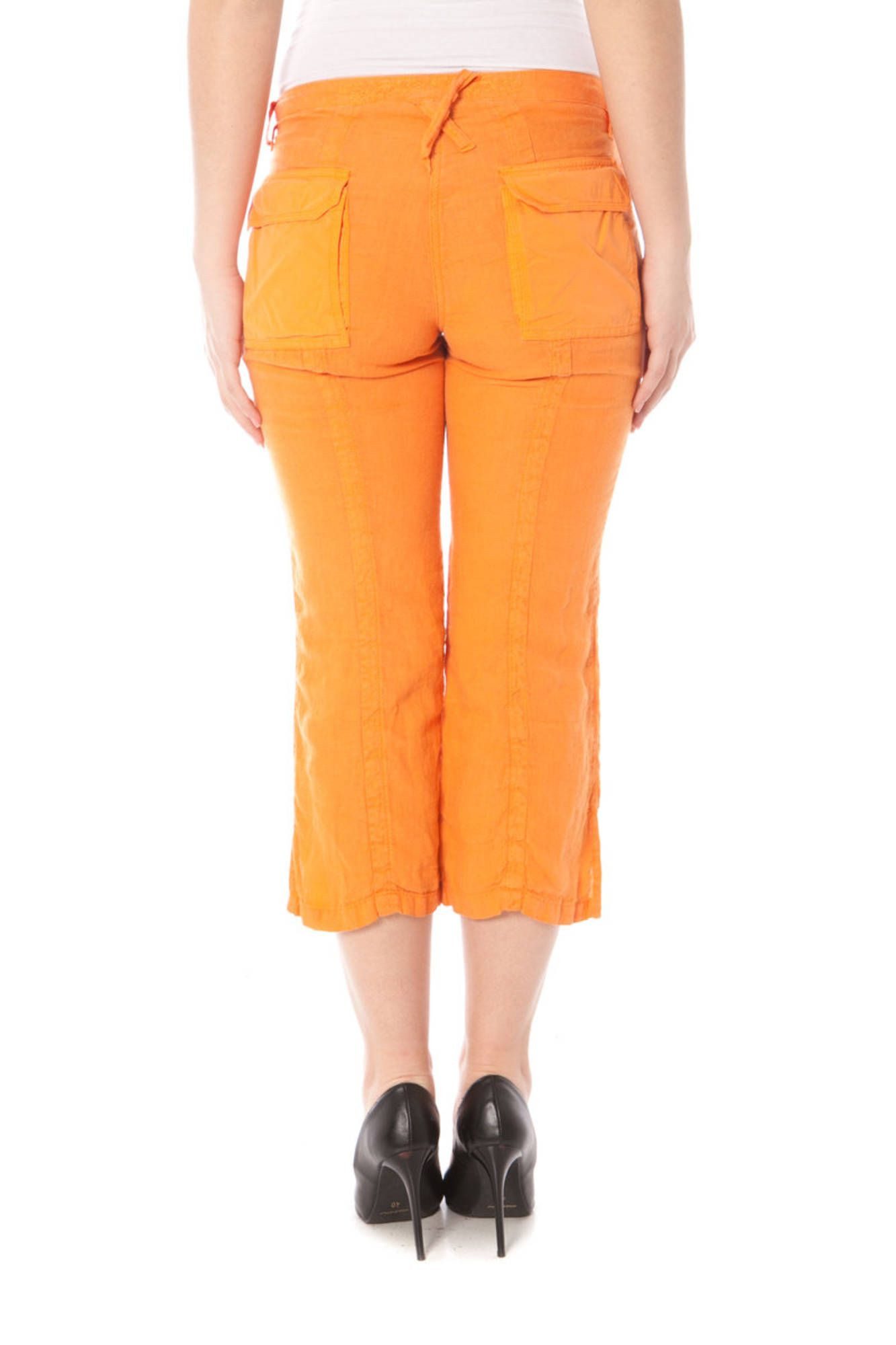 Napapijri 5-Pocket-Hose Damen Caprihose Orange mit 4 Taschen und Logo - Modischer Look