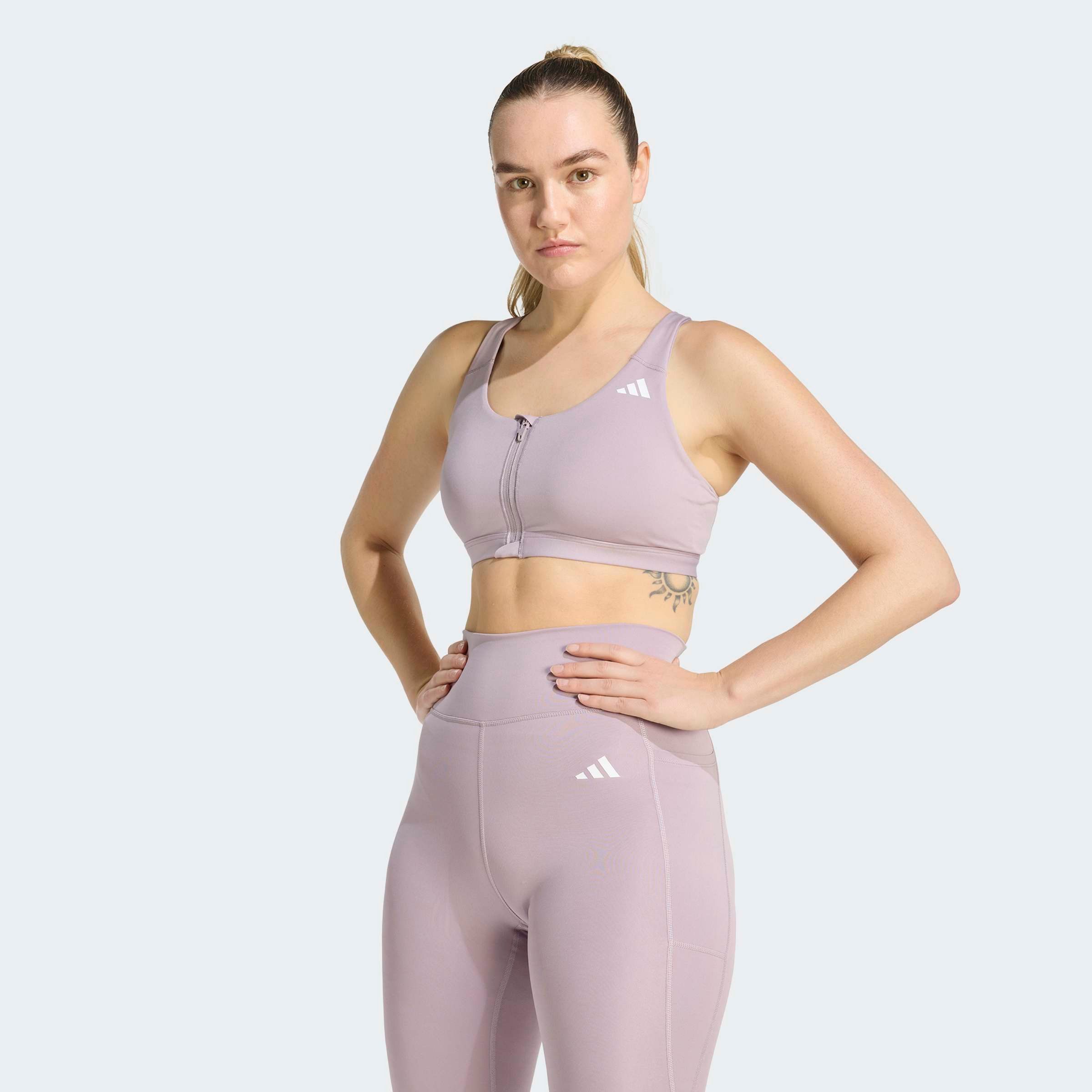 adidas Performance Sport-BH OPTIME ESSENTIALS WORKOUT ZIP-FRONT MEDIUM SUPP günstig online kaufen