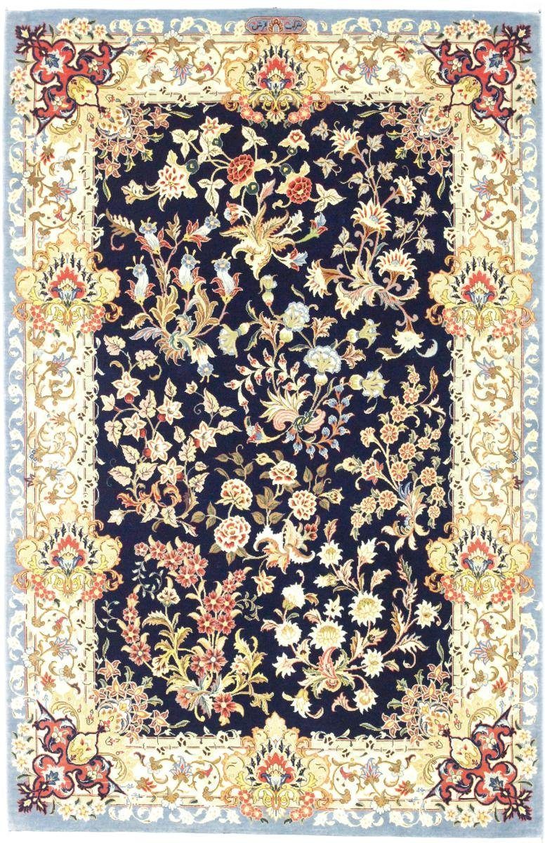Orientteppich Isfahan Ilam Sherkat Farsh Seidenkette 100x154 Handgeknüpfter, Nain Trading, rechteckig, Höhe: 6 mm