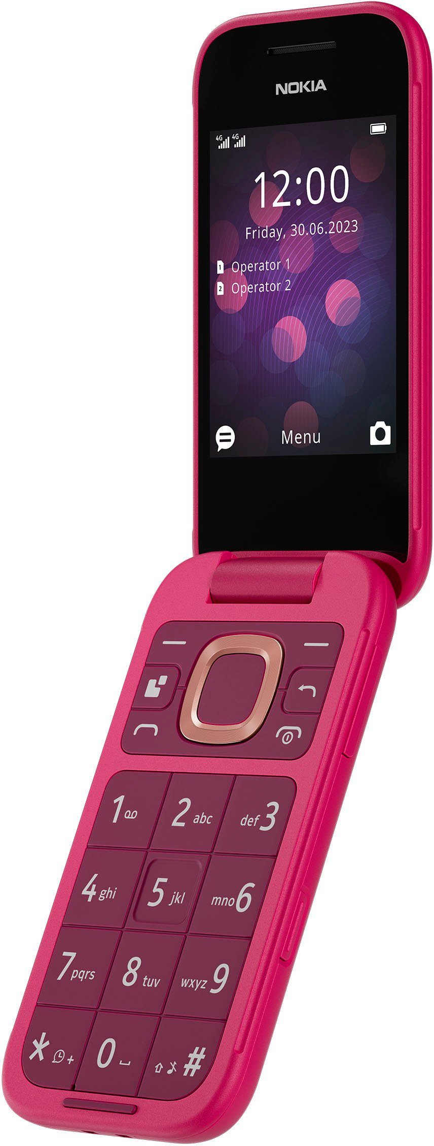 Nokia 2660 Flip Klapphandy 0,13 Speicherplatz, (7,11 Zoll, 0,3 Kamera) GB cm/2,8 rosa MP