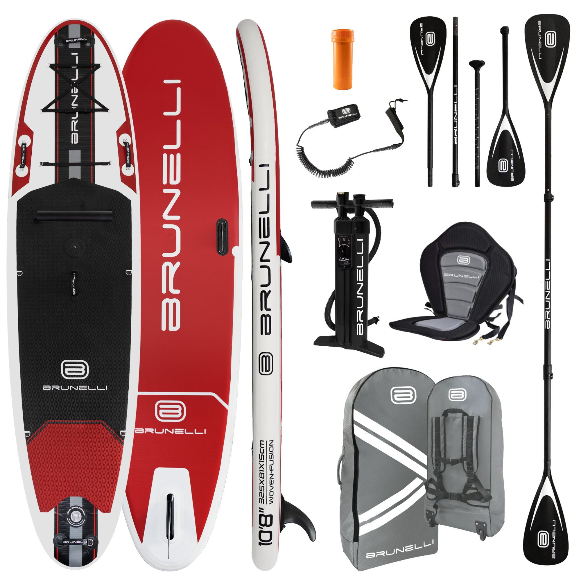 Brunelli SUP-Board BRUNELLI 10.8 Windsurf Woven X Fusion Double Layer SUP Board Stand Up