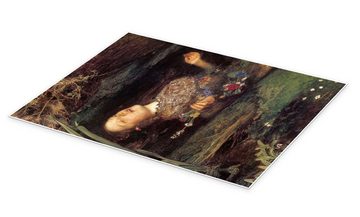 Posterlounge Poster Sir John Everett Millais, Ophelia (Detail), Malerei