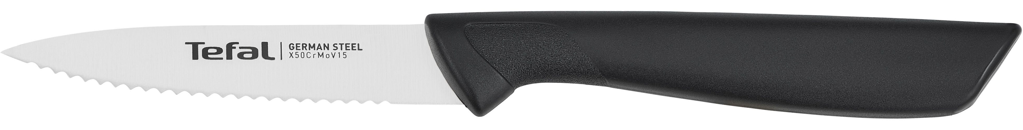 Tefal Schälmesser Colorfood, gezahnt, 8 cm, Klinge aus deutschem Edelstahl, ergonomischer Griff