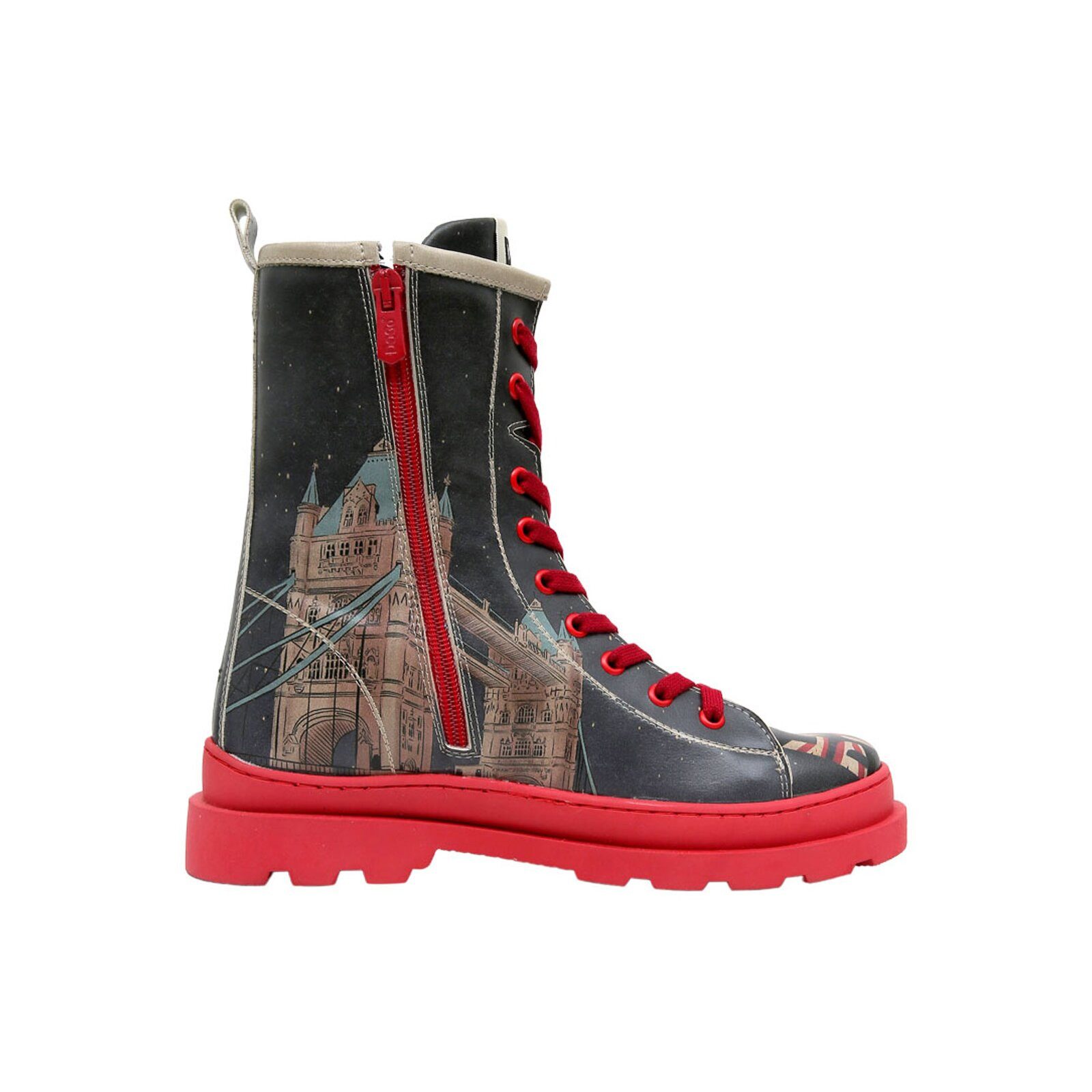DOGO Gisele Schnürstiefel Boots It's The Time For London Damen Stiefelette Handgefertigt