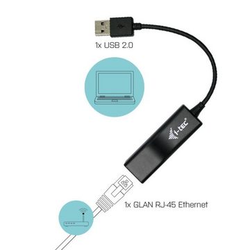 I-TEC USB 2.0 Advance 10/100 Fast Ethernet LAN Network Netzwerk-Adapter USB Typ A zu RJ45, USB 2.0 auf RJ45