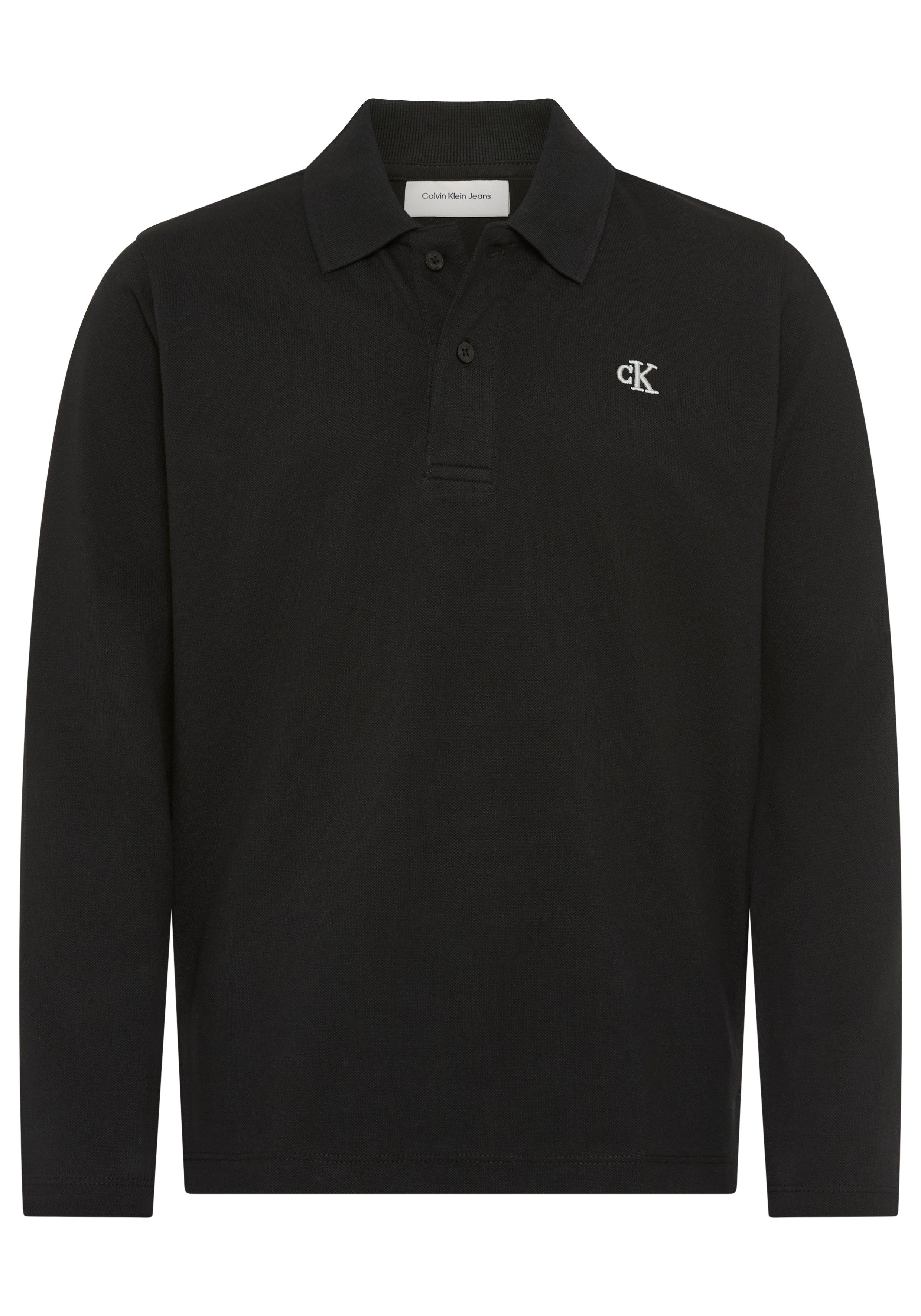 Calvin Klein Jeans Langarm-Poloshirt SOLID PIQUE POLO Regular fit mit Polokragen