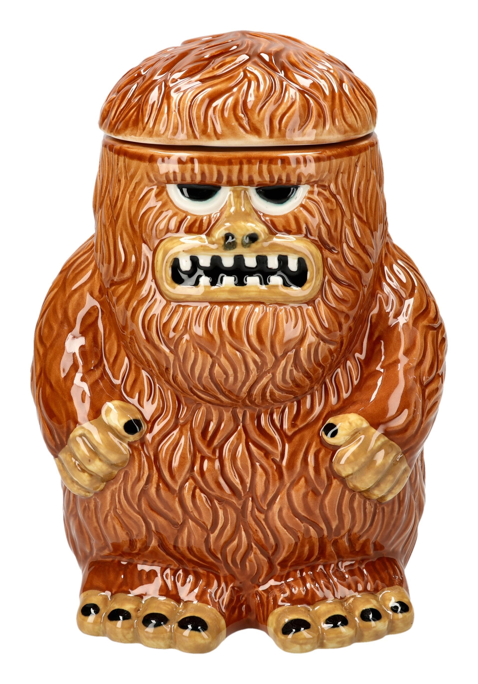 Figuren Shop GmbH Dekoobjekt Keksdose Bigfoot – lustige Keramik Statue Fantasy Dekoration 24 cm