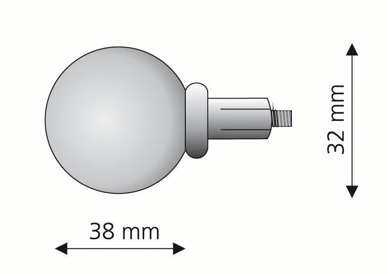 Stangen, 16 Liedeco, Endknopf Endstück, silberfarben/schwarz Endstück, für Gardinenstangen, mm Kugel (2-St), "Esperanca" Gardinenstangen-Endstück Endknopf