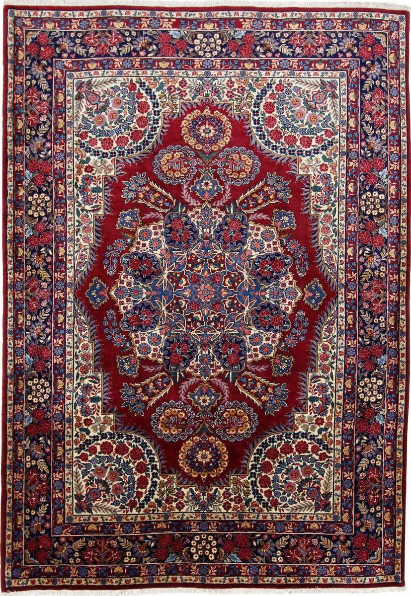 Orientteppich Yazd 203x300 Handgeknüpfter Orientteppich / Perserteppich, Nain Trading, rechteckig, Höhe: 12 mm