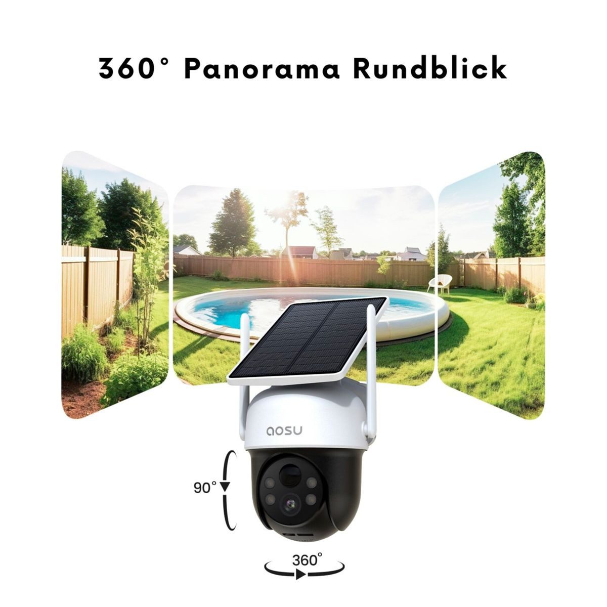 Aosu Überwachungskamera Zubehör Smart Security SolarCam D1 Classic – Bild 2 von 5