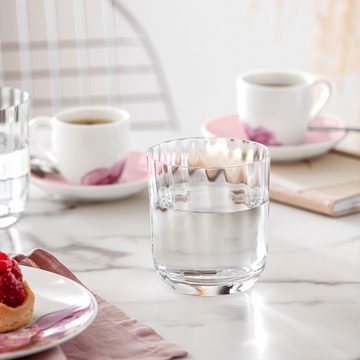 Villeroy & Boch Espressotasse Rose Garden Mokka-/Espressotasse, 70 ml, weiß/rosa, Porzellan