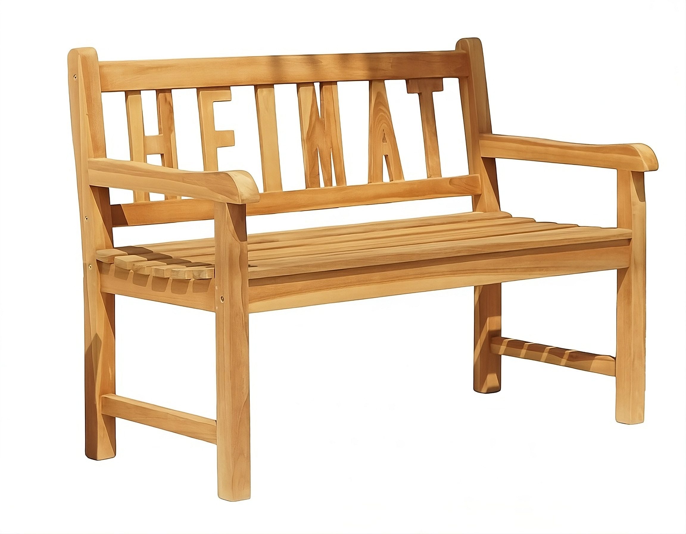 Garden Pleasure Gartenbank Gartenbank HEIMAT 2-Sitzer aus Teak Wetterfest & Langlebig