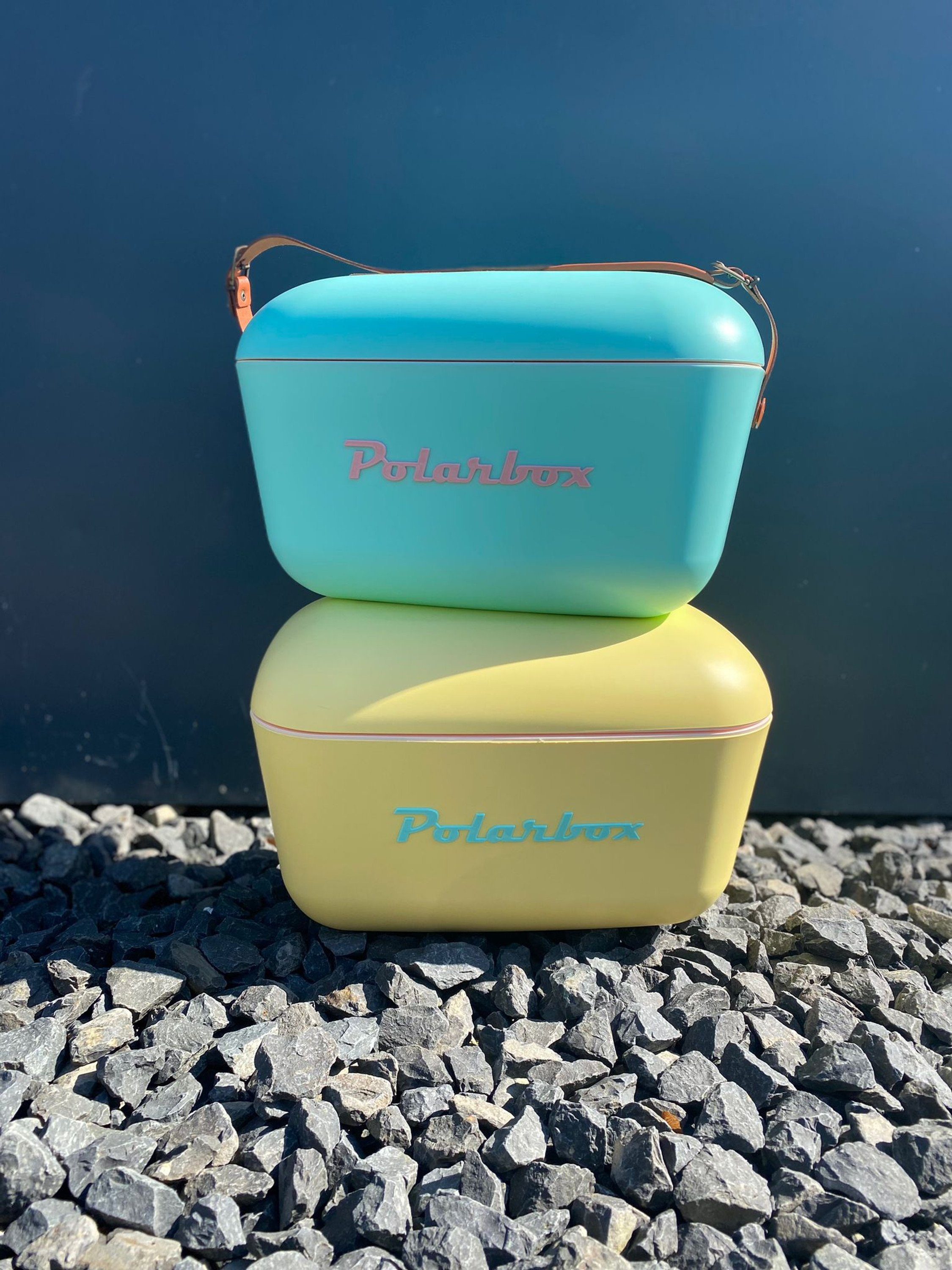 Polarbox Outdoor-Flaschenkühler Stylische Yellow rosa Kühlbox l., von blau / Polarbox, Füllmenge RETRO 20