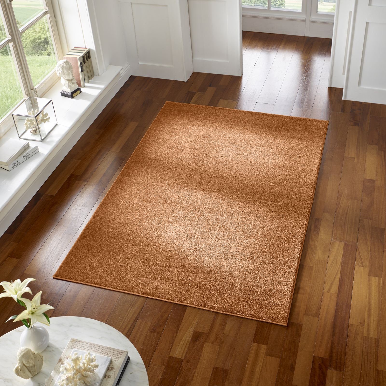 TaraCarpet Teppich Kurzflor-Webteppich Gala, rechteckig, Höhe: 13 mm, uni t günstig online kaufen