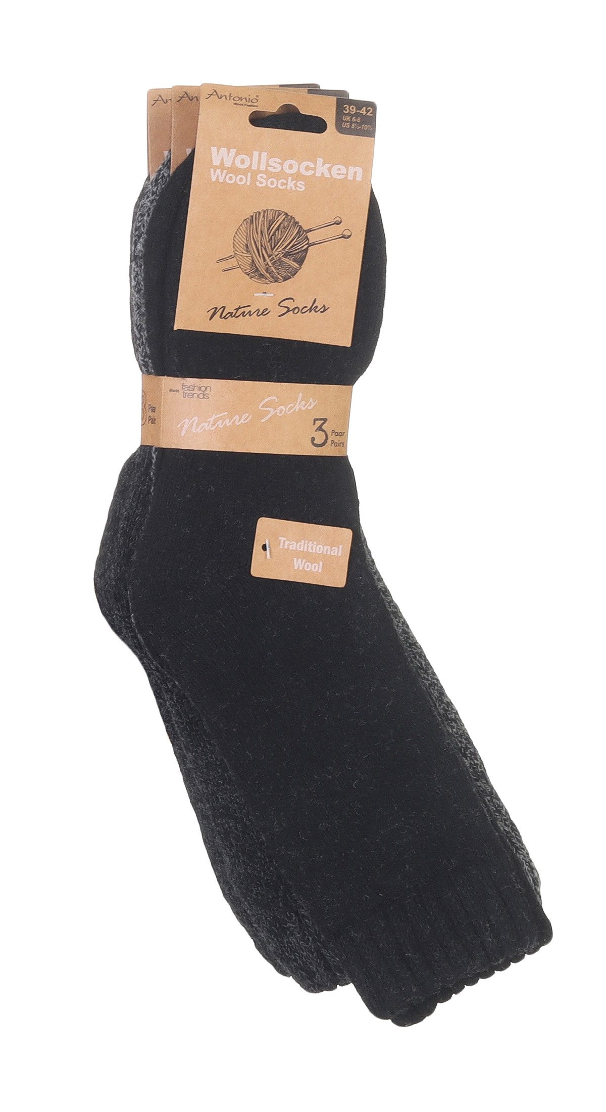Norwegersocken Damen Socken 214 35-38 Pink Beige Rose 3 Paar
