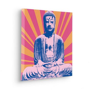 Komar Leinwandbild Hippie Buddha, (1 St), 40x40 cm (Breite x Höhe), Keilrahmenbild