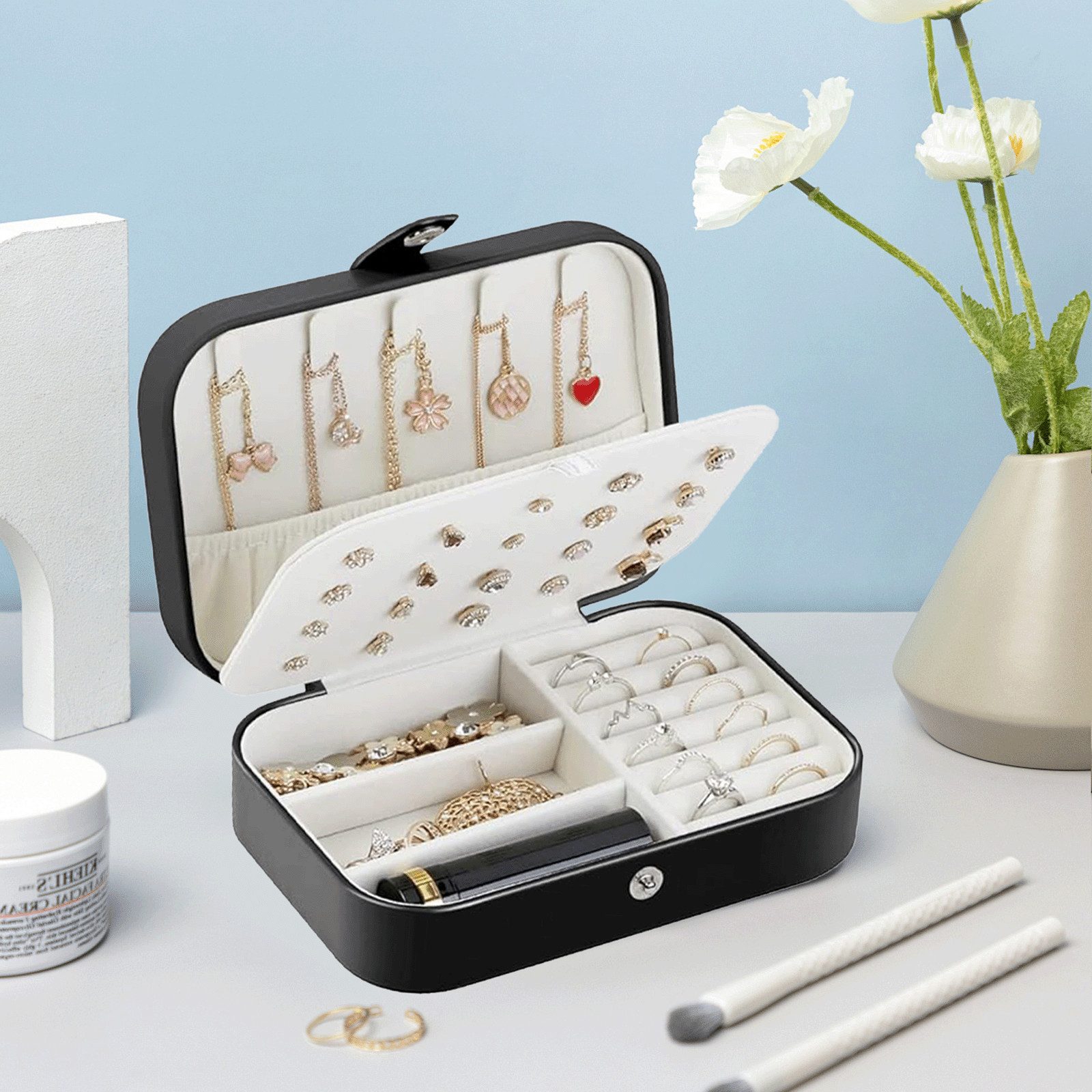 REDOM Schmuckkasten Reise Schmuckbox Schmuckaufbewahrung Etui (16 x 11 x 5 günstig online kaufen