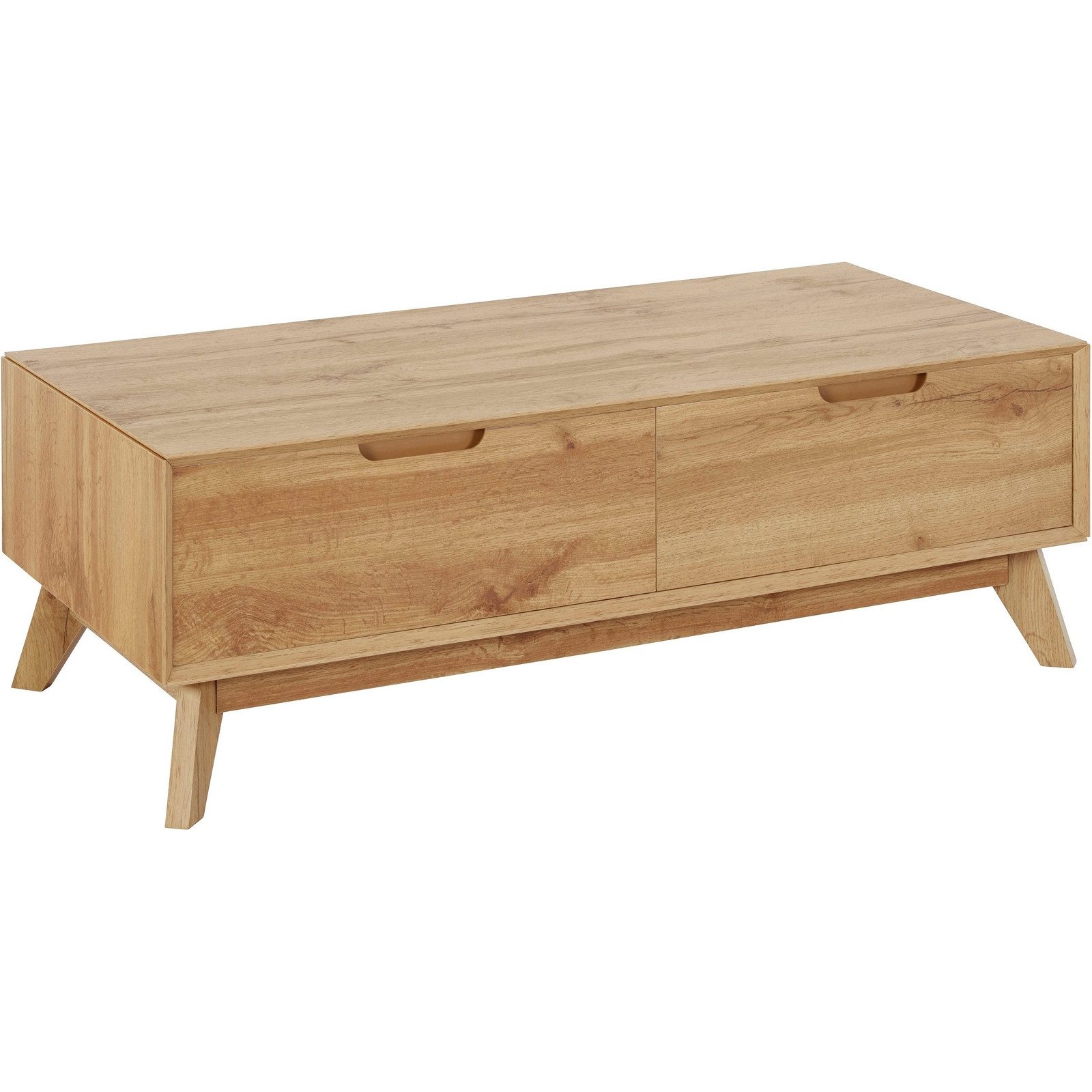 freiraum Couchtisch Essen, mit 2 Schubladen in Eiche Dekor - 110x37x50cm (BxHxT)