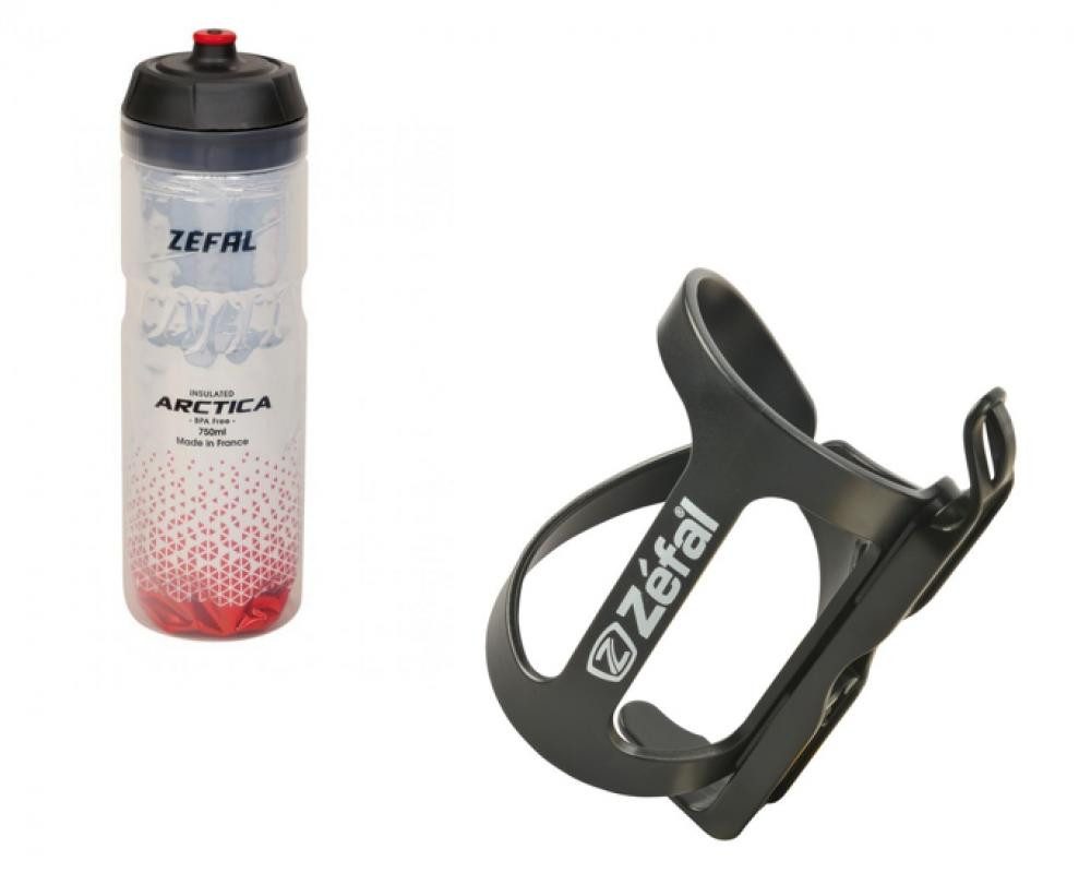 Zefal Trinkflasche Zefal 1xTrinfklaschenhalter WIIZ schwarz mit 1xZefal Trinkflasche Arct