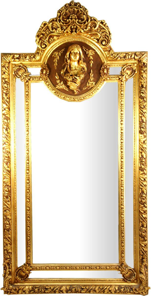 Casa Padrino Barockspiegel Herrschaftlicher Barock Spiegel Gold Maria Motiv - Barock Möbel Antik Stil