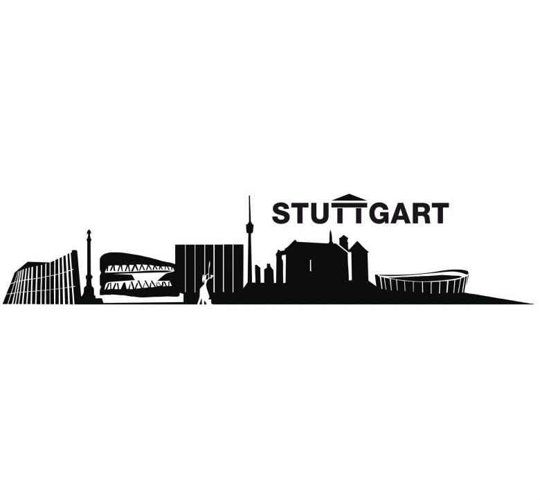 Wall-Art Wandtattoo »XXL Stadt Skyline Stuttgart 120cm« (1 St)