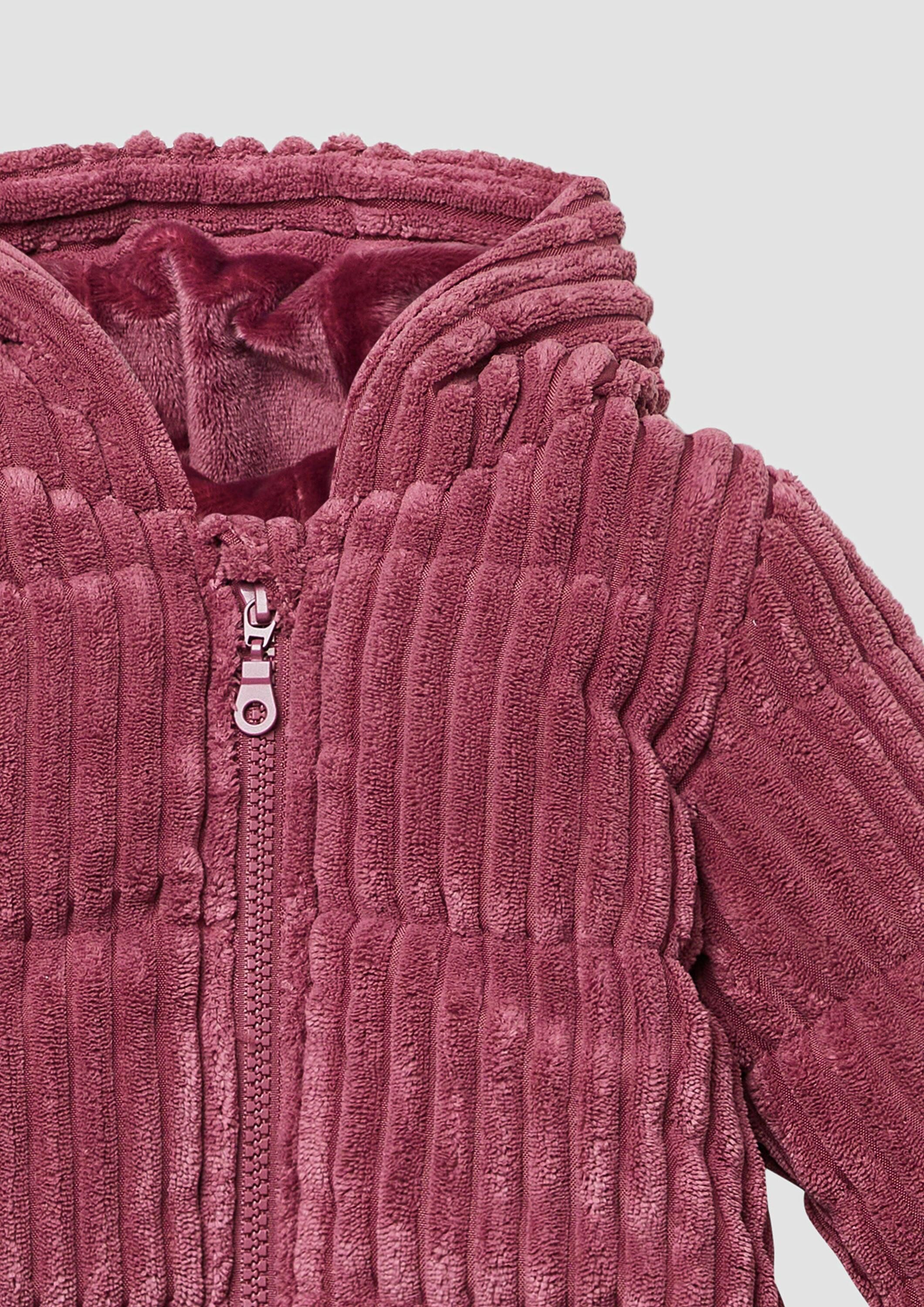 s.Oliver Winterjacke Outdoor-Jacke Unisex Cordjacke mit kuscheliger Innenseite