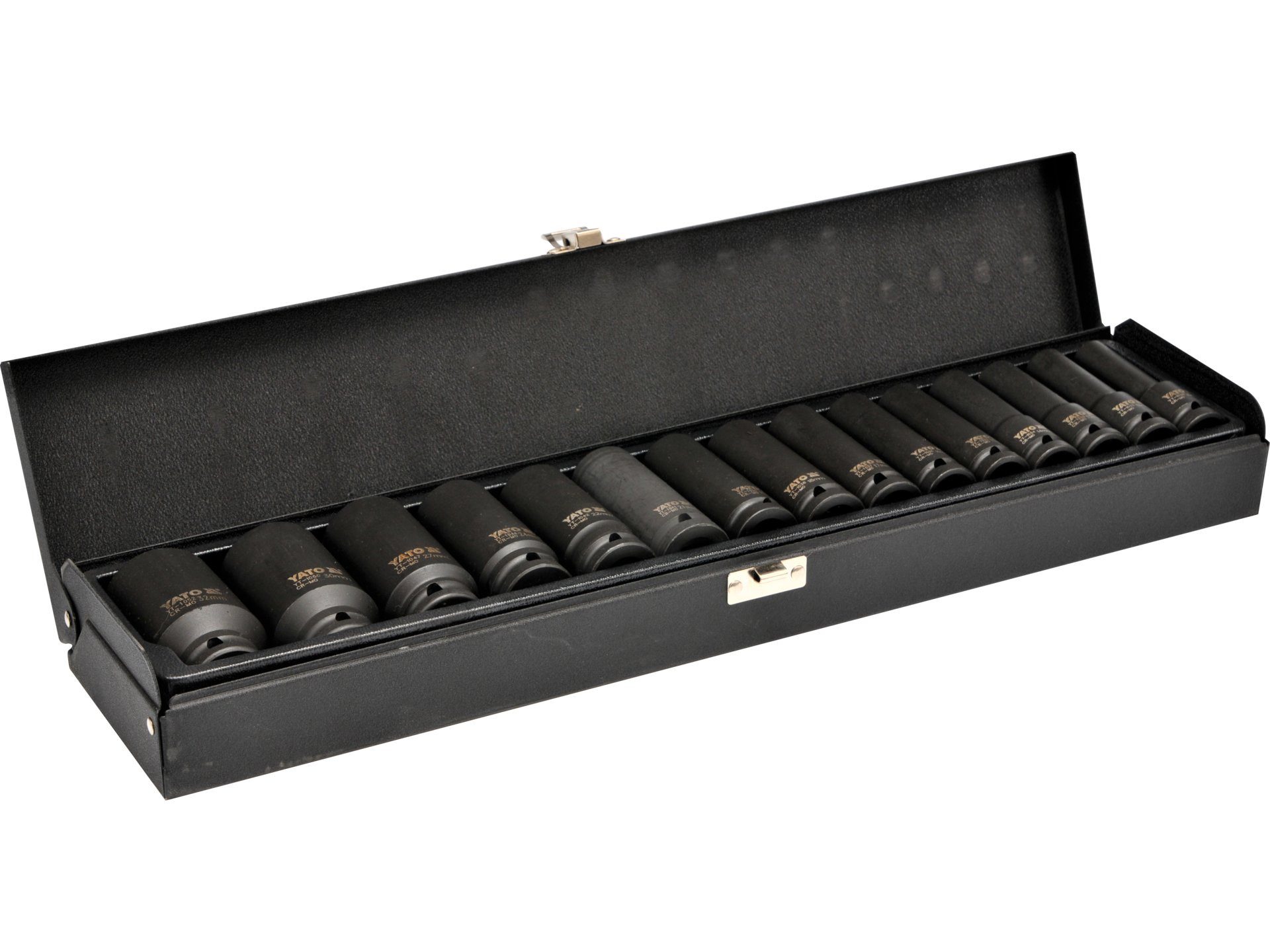 Yato Stecknuss NASADKI UDAR. GŁĘBOKIE 1/2 15SZT 10-32MM, Schlagschrauber-Nuss, Schlagnuss SET 1/2“ 10 - 32mm (15 Stück), Schlagschrauber-Nuss, Schlagnuss SET 1/2“ 10 - 32mm (15 Stück)