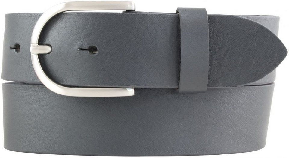 Ledergürtel 3 cm breit dunkelgrau Rindsleder