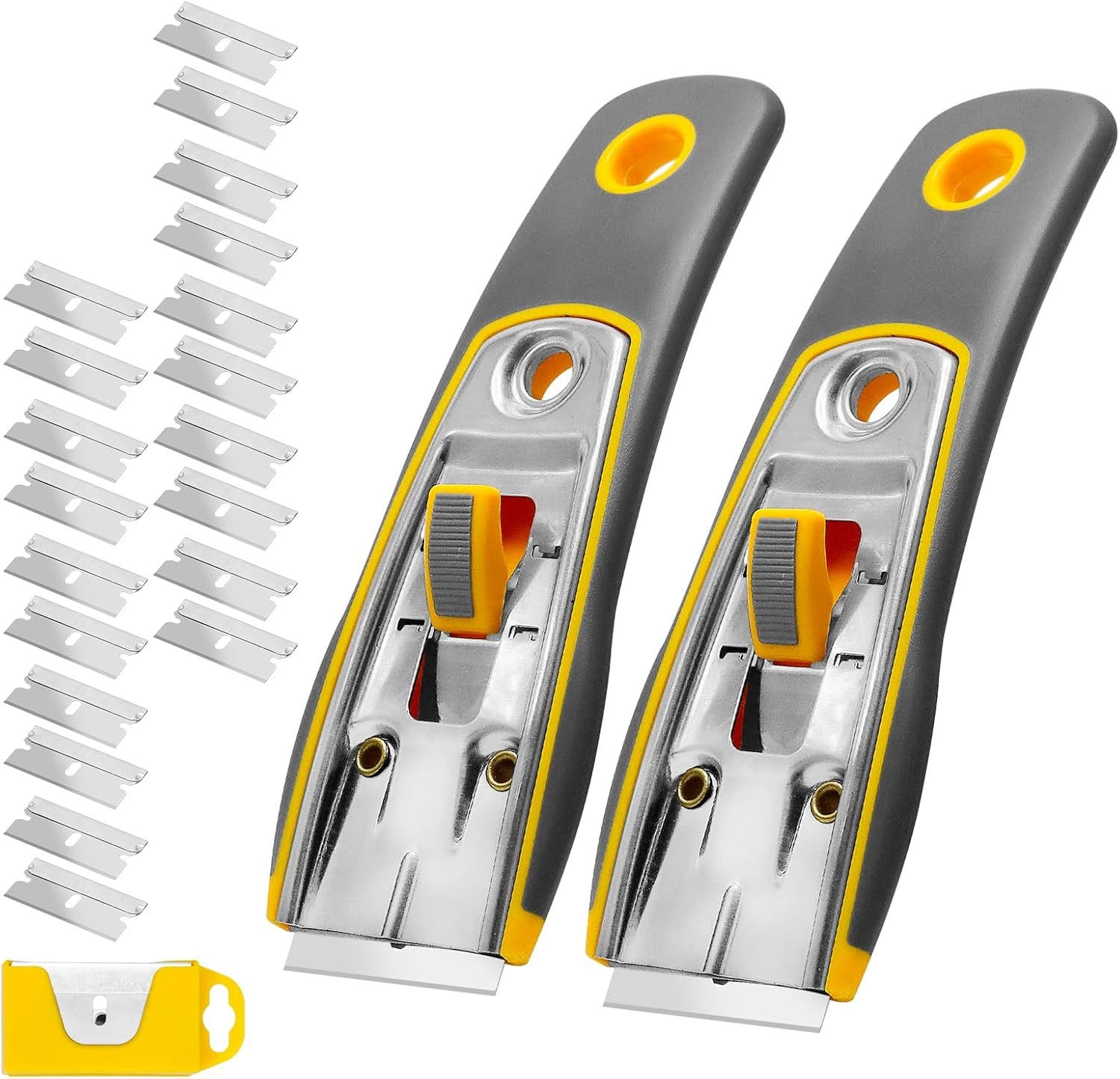 CCLIFE Glasschaber Glasschaber Fensterschaber Kochfeldschaber Kombi-Set mit Klingen