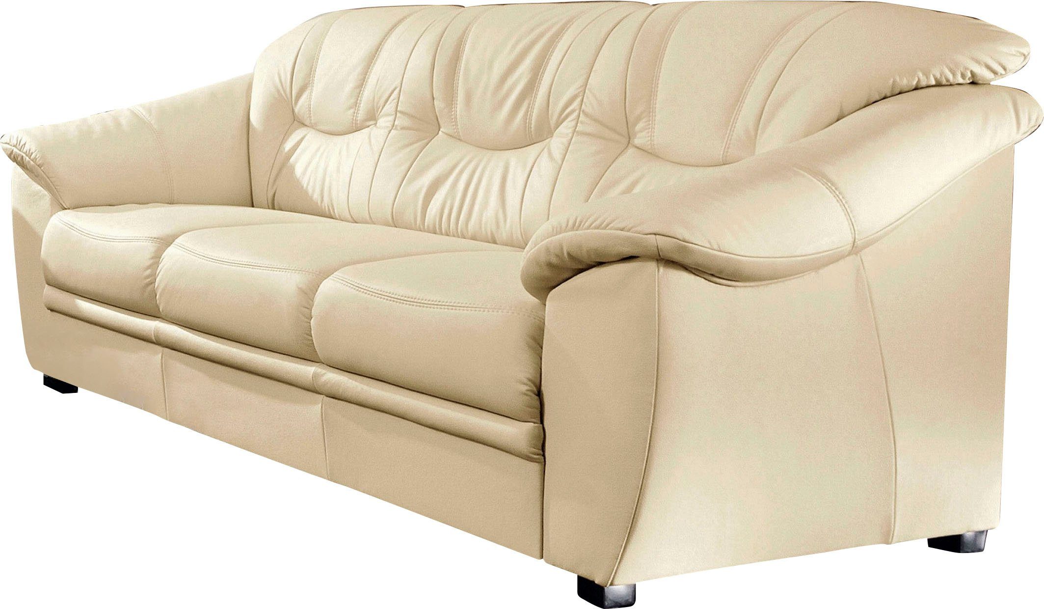 sit&more 3-Sitzer Savona, B: 198 cm, Federkern, Komfortsitzhöhe 46 cm, optional Schlaffunktion, Liegefläche 190x137cm, Stoff- & Lederauswahl