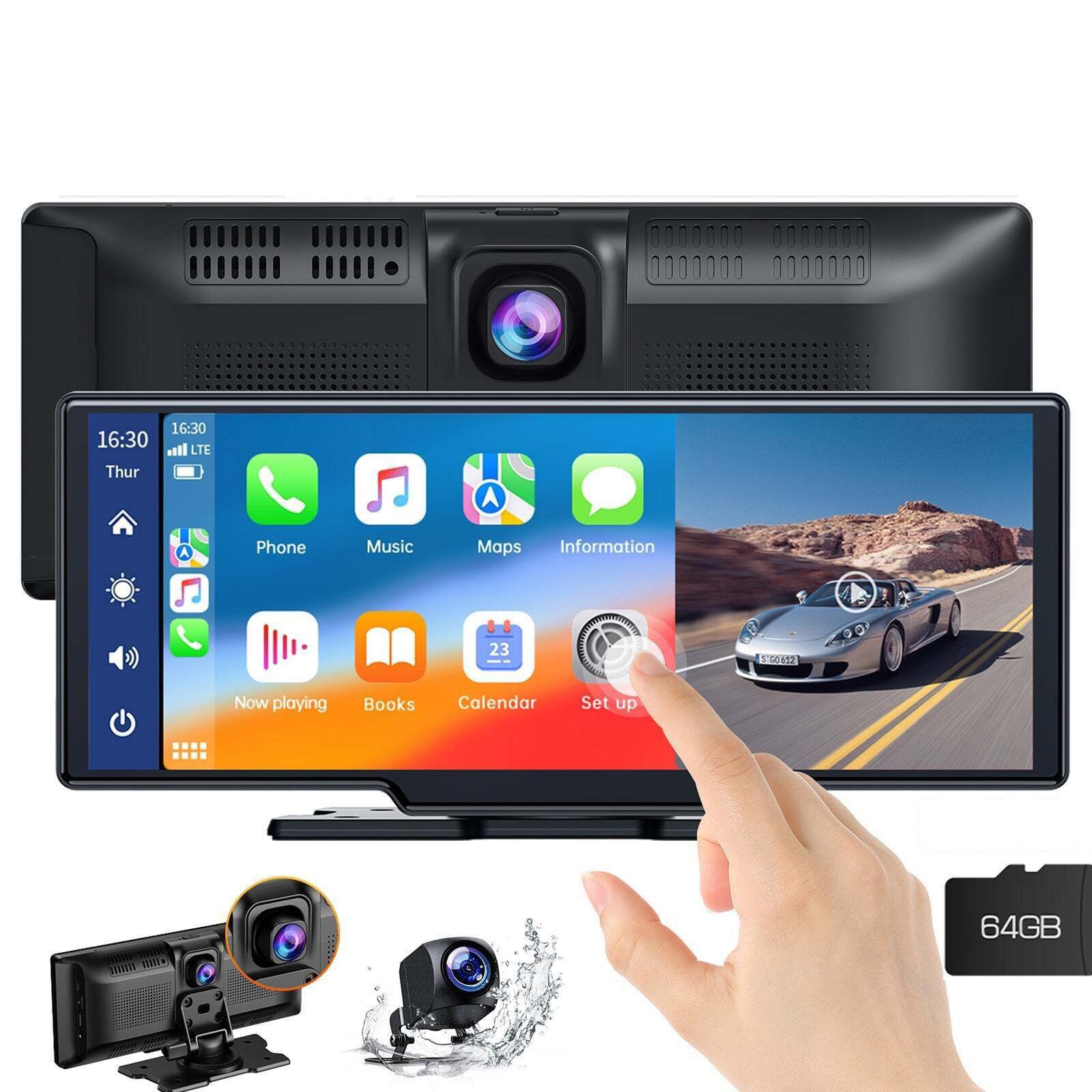 9.26 Zoll Monitor & Dashcam Kamera Carplay für Auto LKW PKW Wohnmobil Dashcam
