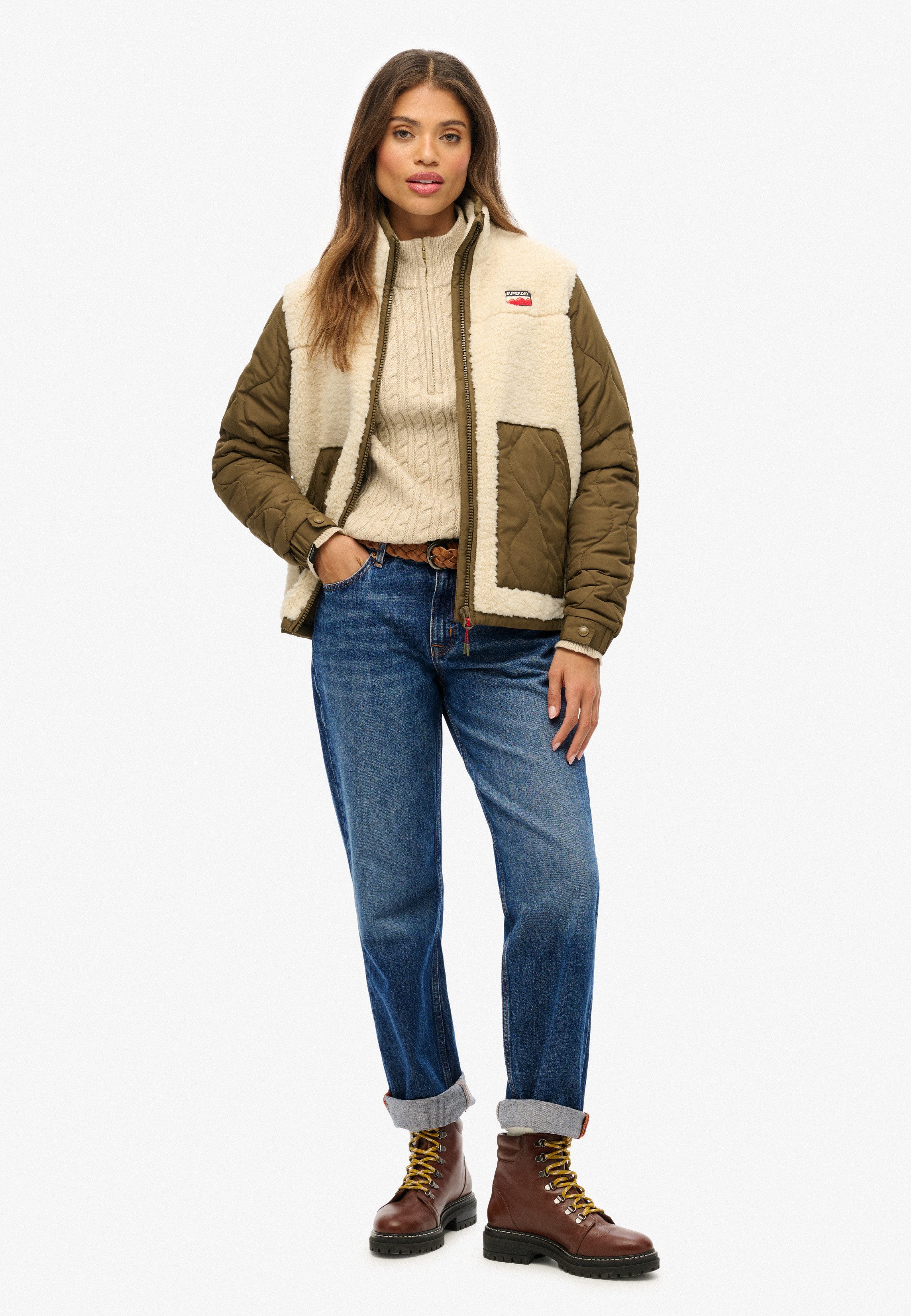 Superdry Parka FLEECE HYBRID JACKET