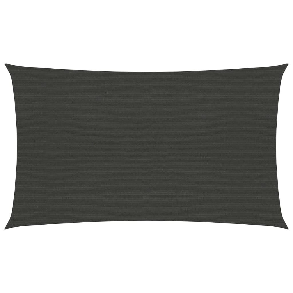 Sonnensegel 5 x 8 m Sonnenschutz Sonnensegel 160 g m² Anthrazit 5x8 m HDPE Bescha