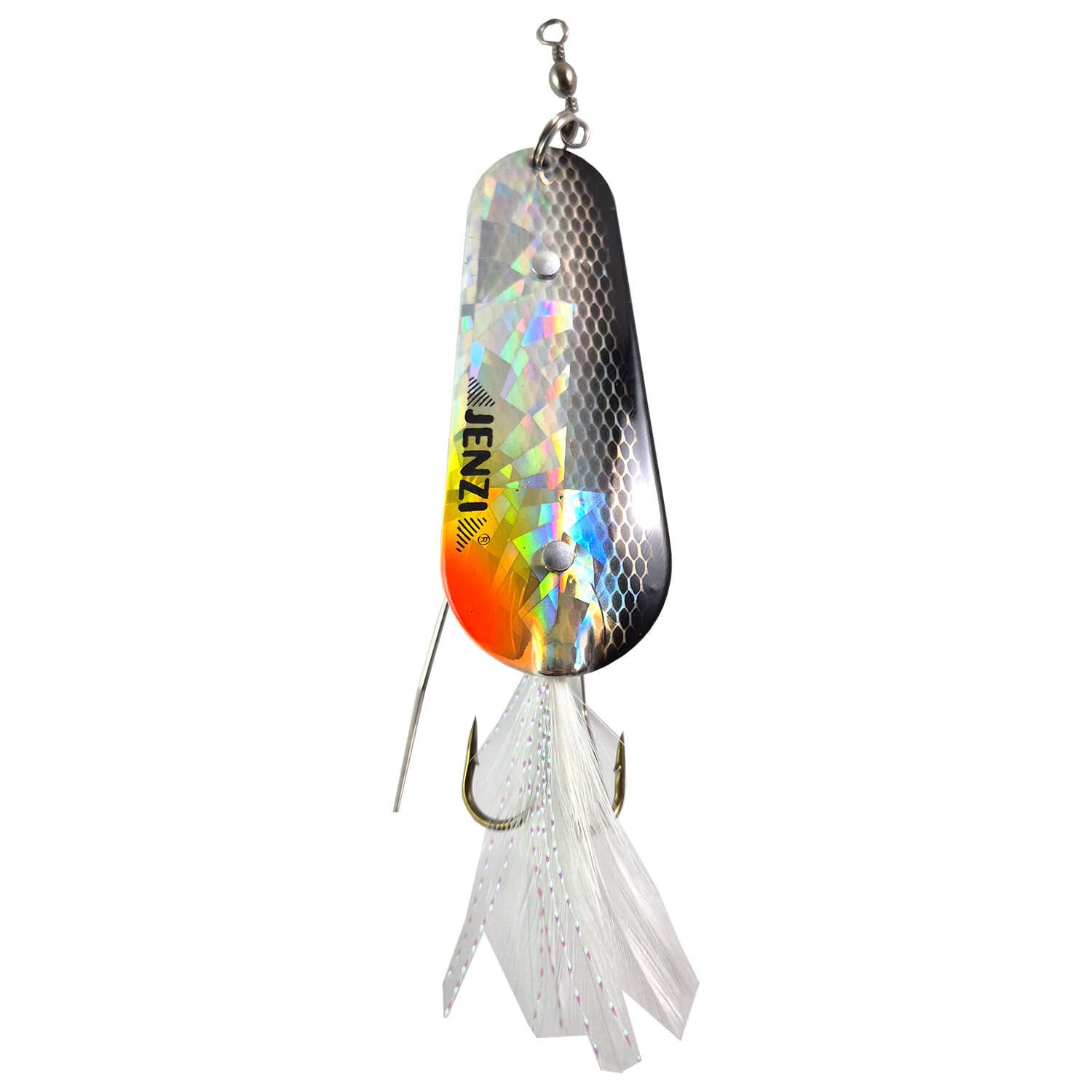 Kunstköder Jenzi Phantom-F Kraut Blinker Weiß Fisch