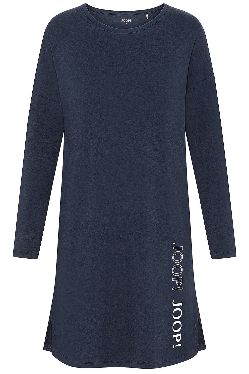 Joop! Sleepshirt Schlafshirt Langarm (1-tlg) Bigshirt mit Logo-Print - aus softem Viskose-Mix Midnight (246)