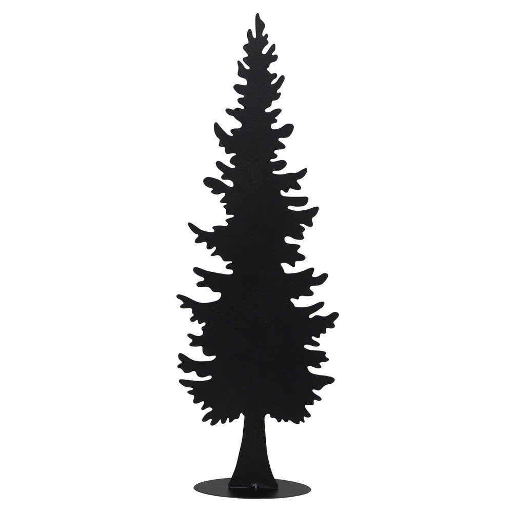 Posiwio Künstlicher Weihnachtsbaum Tanne BLACK schwarz aus Metall H40cm