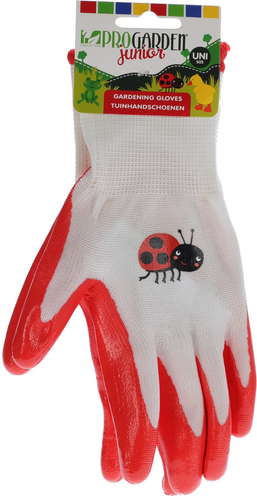 Koopman Gartenhandschuhe Kinderhandschuhe Wasserfest Einheitsgröße Rot /Grün/Gelb (2-St) Gelb / Ente, Universellgröße, Nitril, Kinder, Polyester