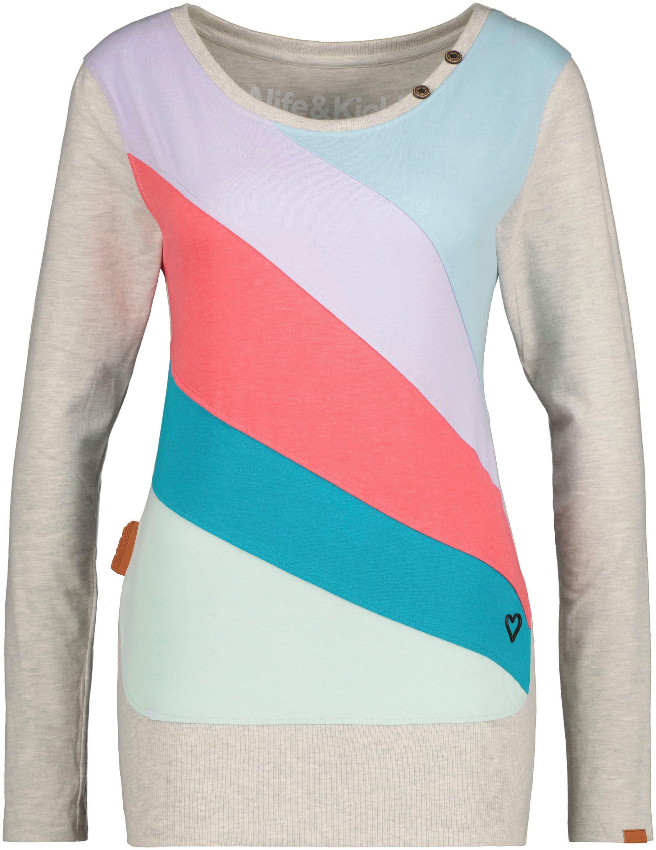 & (1-tlg) EXKLUSIV Alife bei Kickin LenjaAK-A Langarmshirt CLOUDY 8051 MELANGE