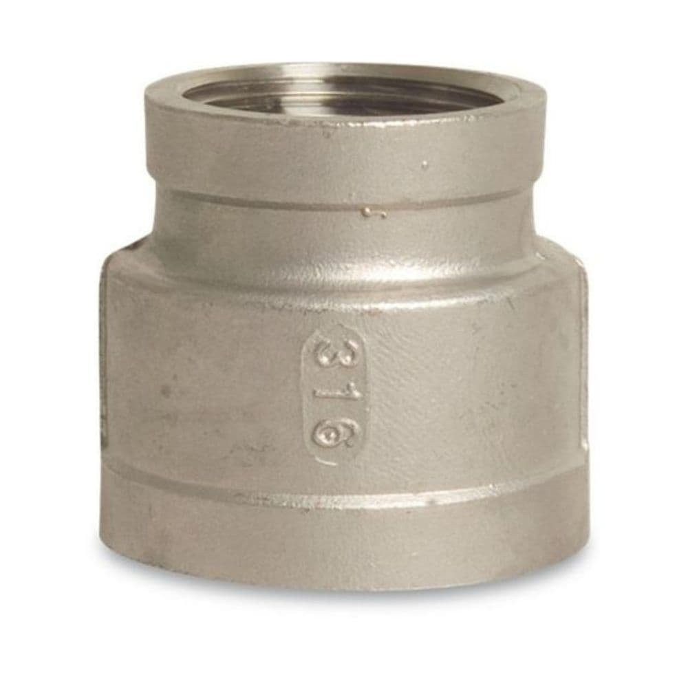 KLASEBO® Gewindemuffe Edelstahl Reduziermuffe, 2" IG x 1 1/4" IG, Gewindefitting, V4A