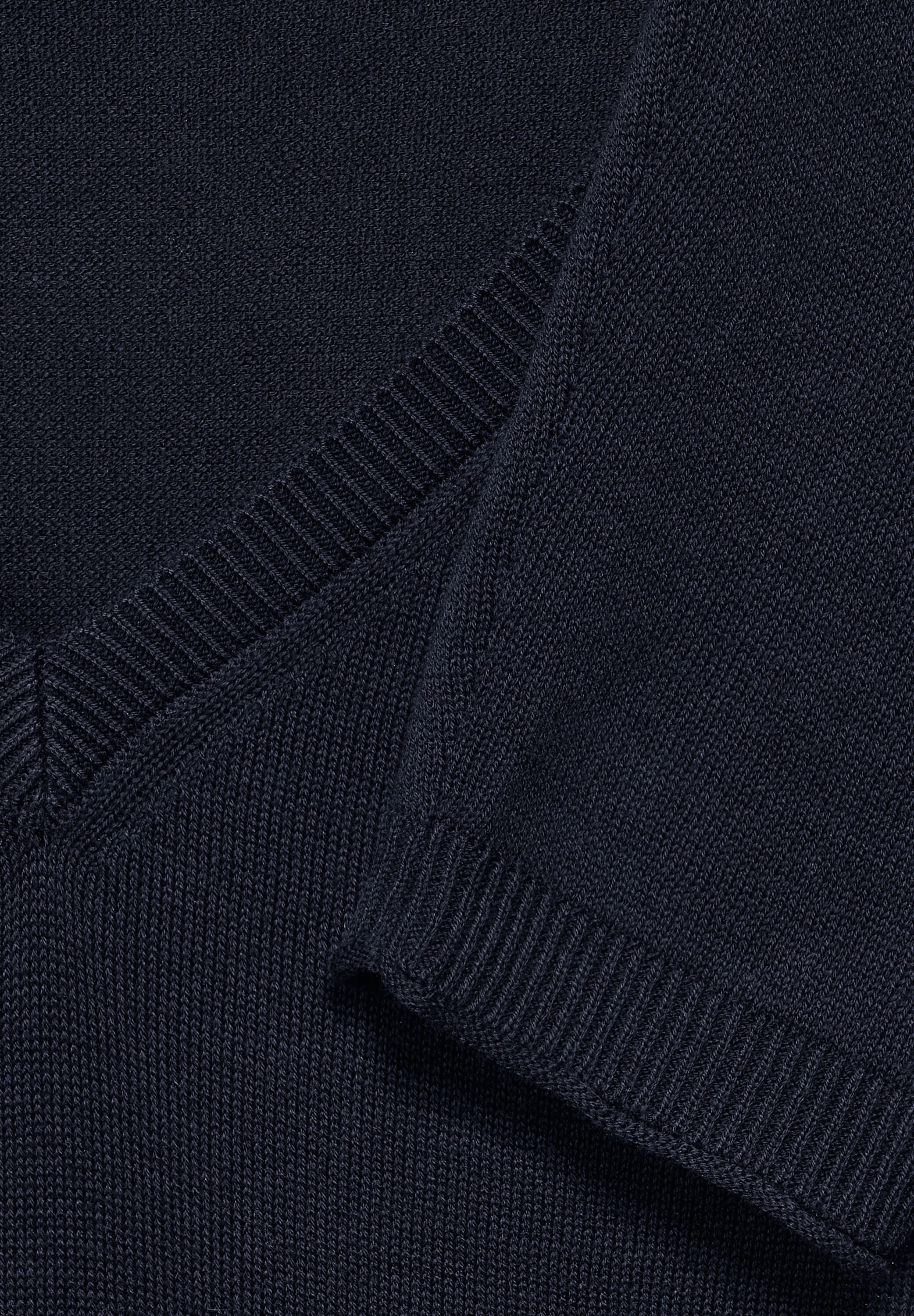 Cecil V-Ausschnitt-Pullover Unifarbe deep blue in