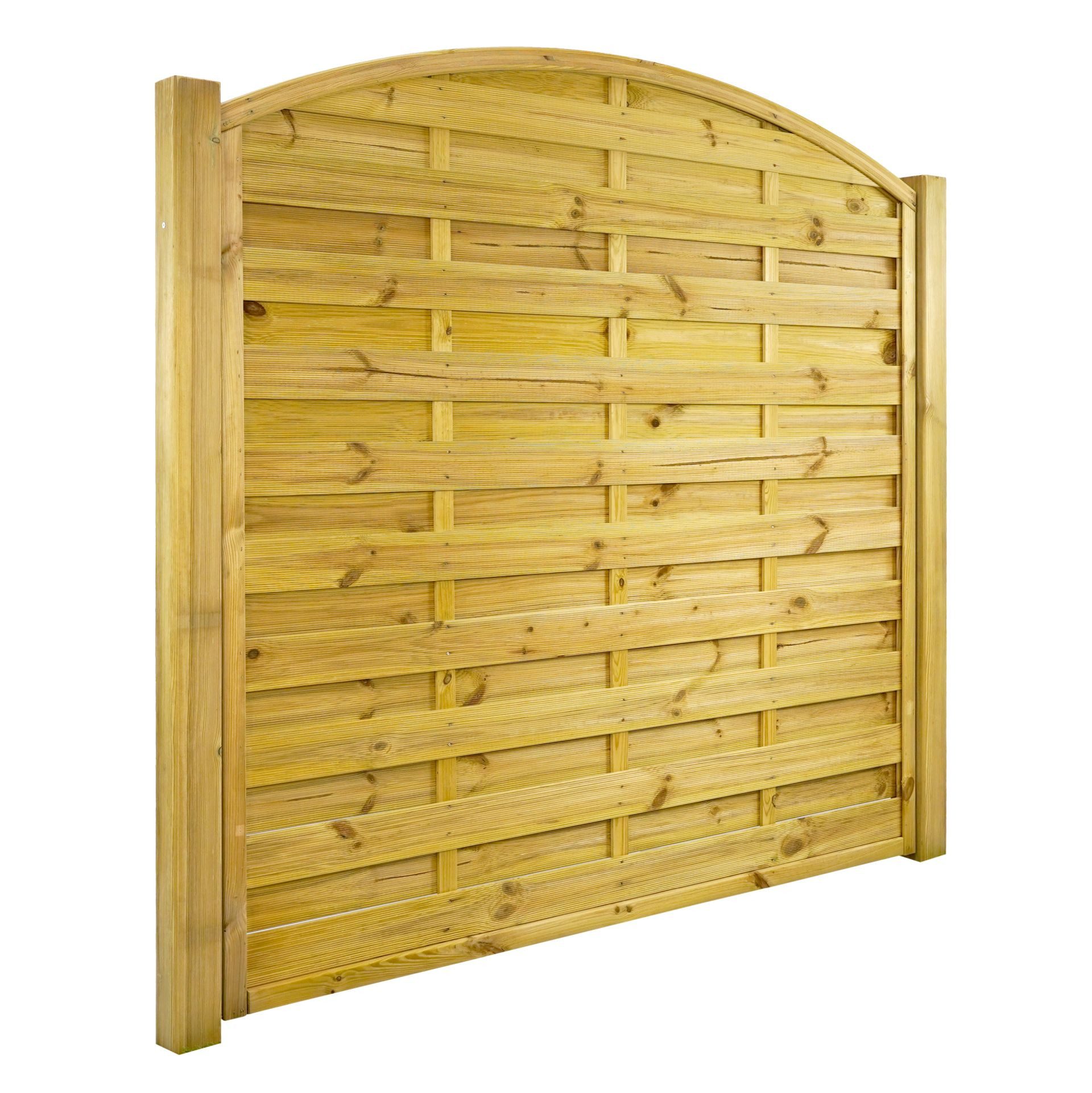 GartenLand Zaun Dichtzaun Vario gebogen 180x180 cm Kiefernholz Kesseldruckimprägniert, (Set, Ohne Pfosten, 180x180 cm), gebogen, Kiefer
