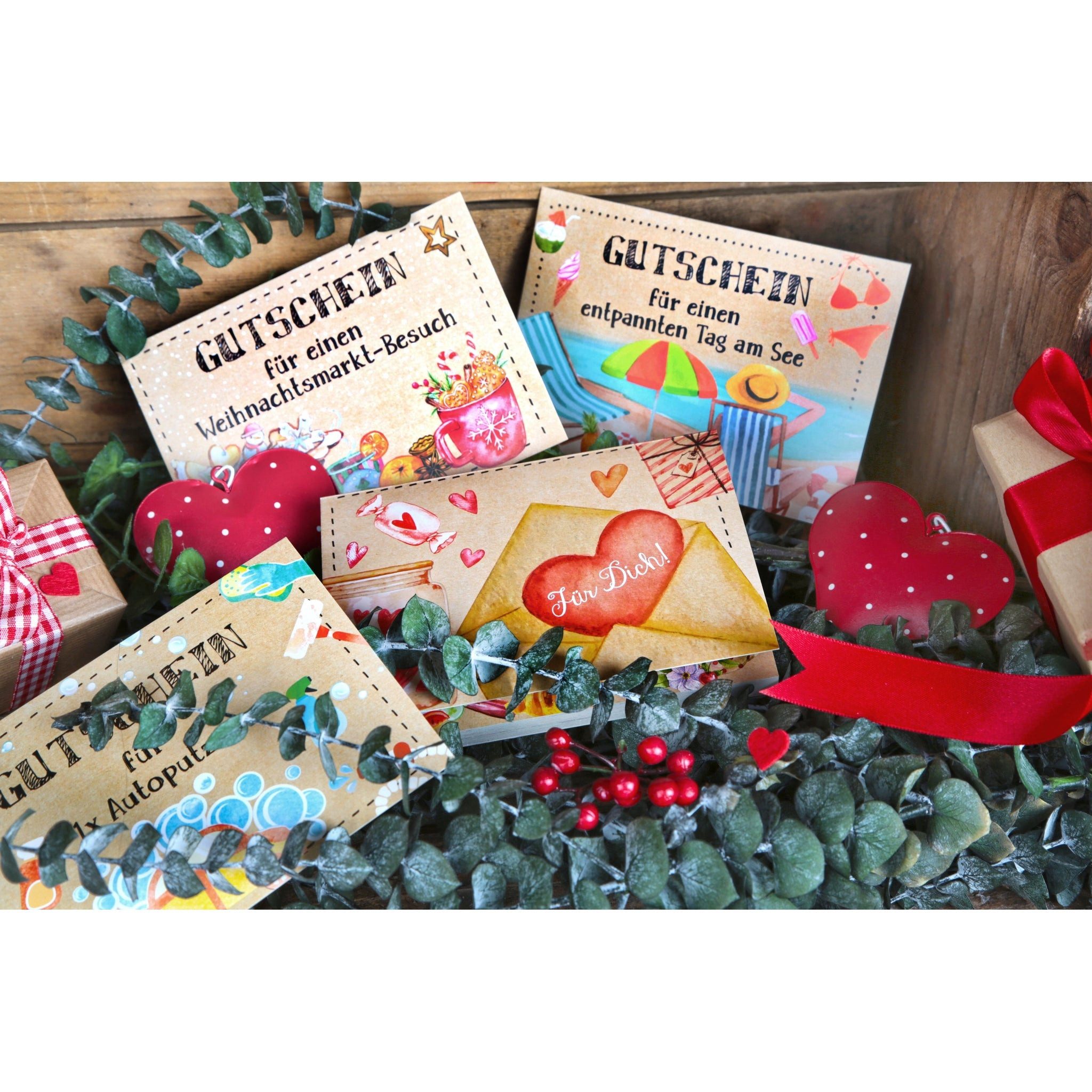 Logbuch-Verlag Dekofigur Gutschein Block mit 24 Erlebnisgutscheinen zum Ver günstig online kaufen