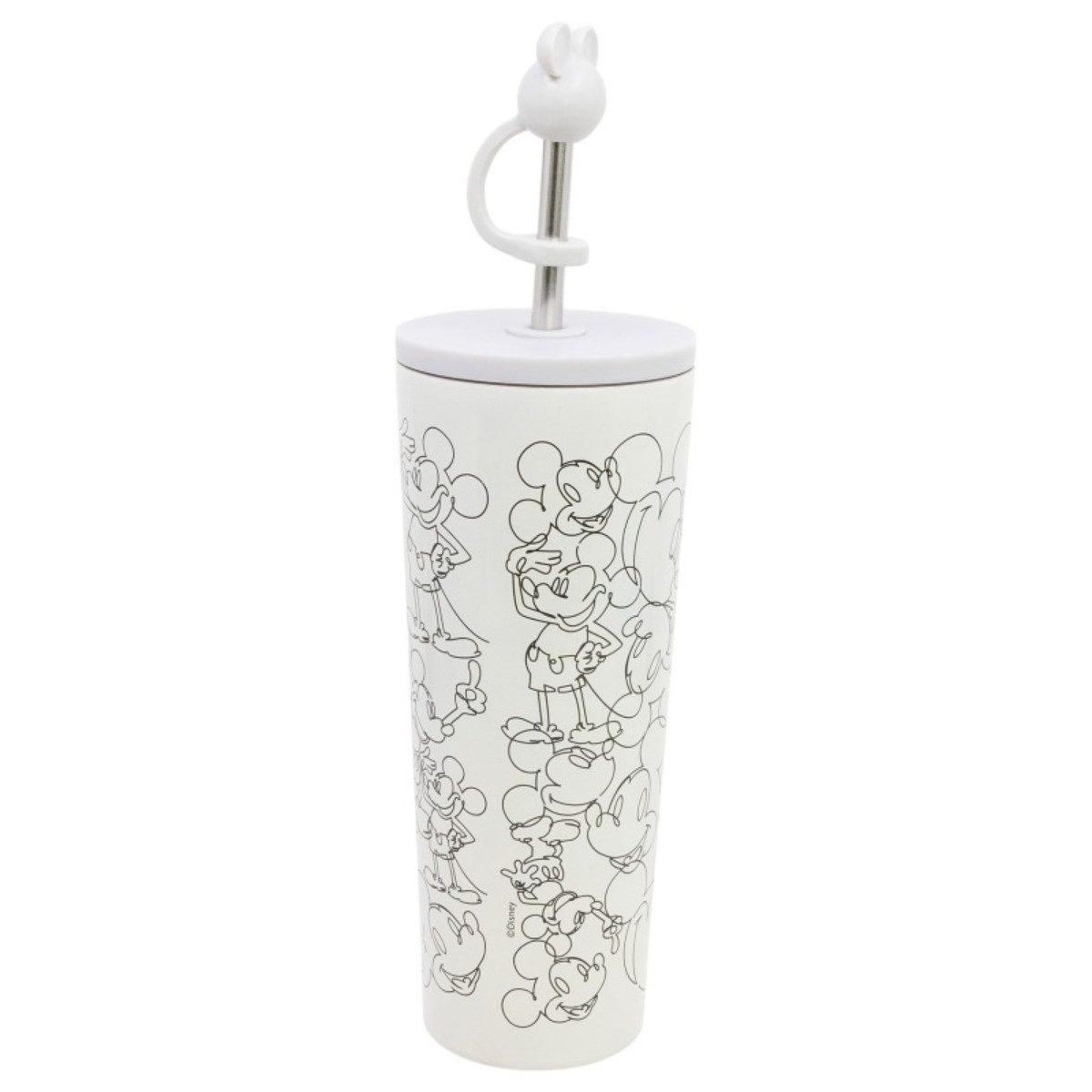 Disney Mickey Mouse Thermobecher Edelstahl Thermobecher 770 ml mit Trinkhalm und Deckel, Edelstahl
