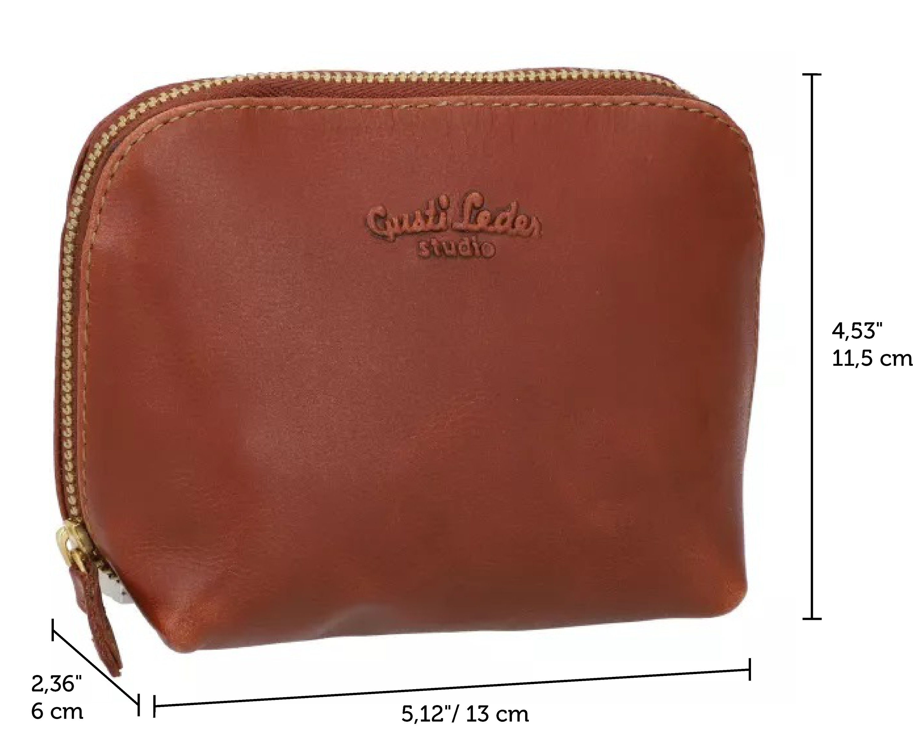Gusti Leder Kulturbeutel Gusti Leder Kosmetiktasche Leo (1-tlg)